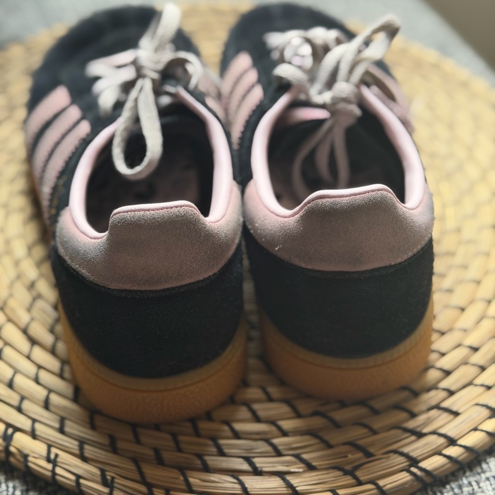 Adidas Black and Light Pink Trainers - Picture 2 of 5